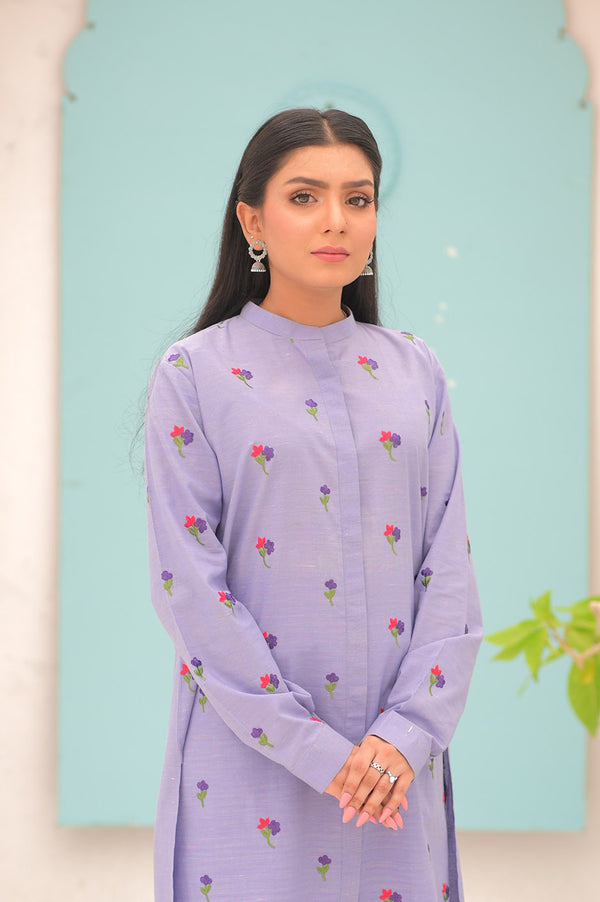 Embroidered Cotton Stitched 2 Piece (Shirt / Trouser)