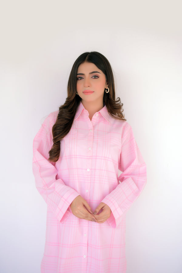 Blush Grid Set | Stitched - 2 piece | Shirt & Shalwar