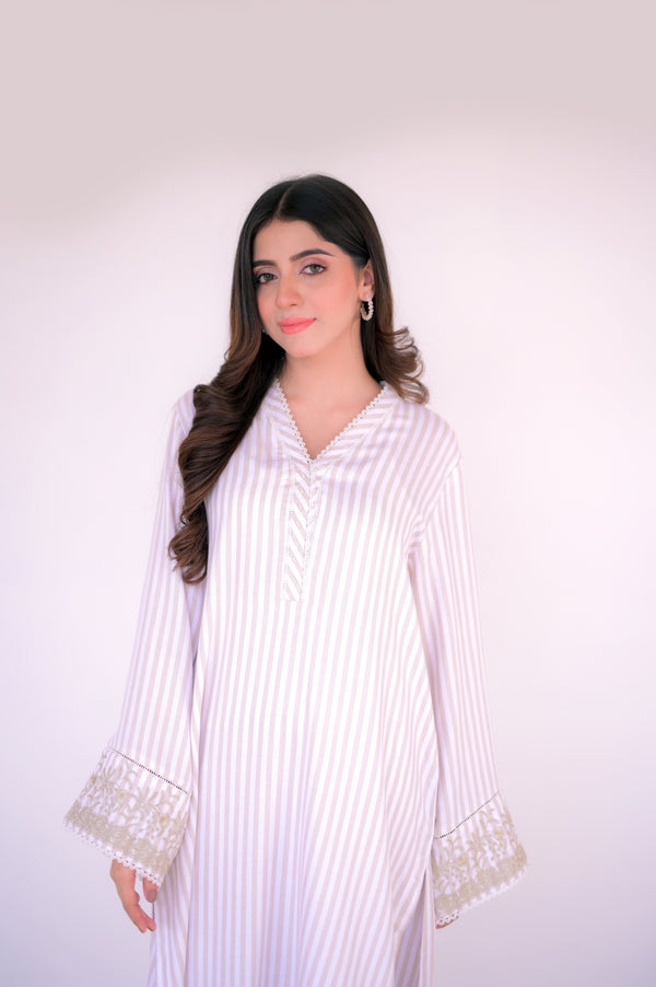 Striped Elegance Set | Stitched - 2 Piece | Shirt & Trouser