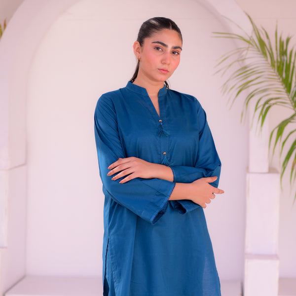 Ocean Breeze Kurti | Stitched - 1 Piece | Shirt